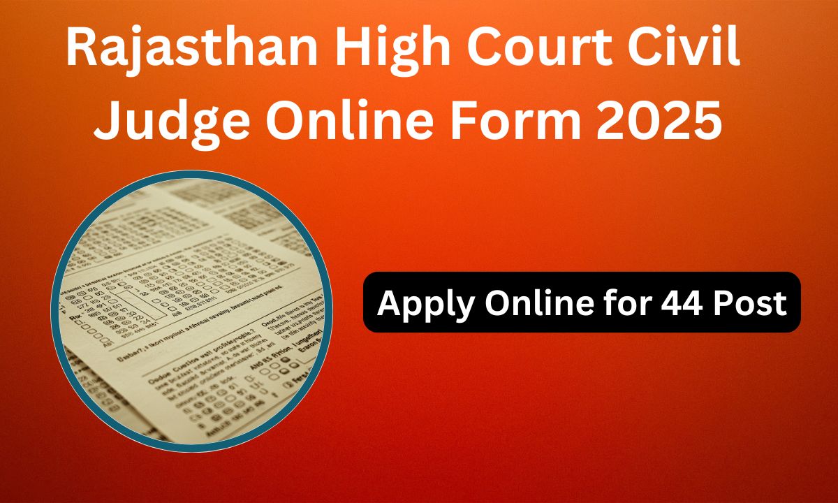 Rajasthan High Court Civil Judge Online Form 2025