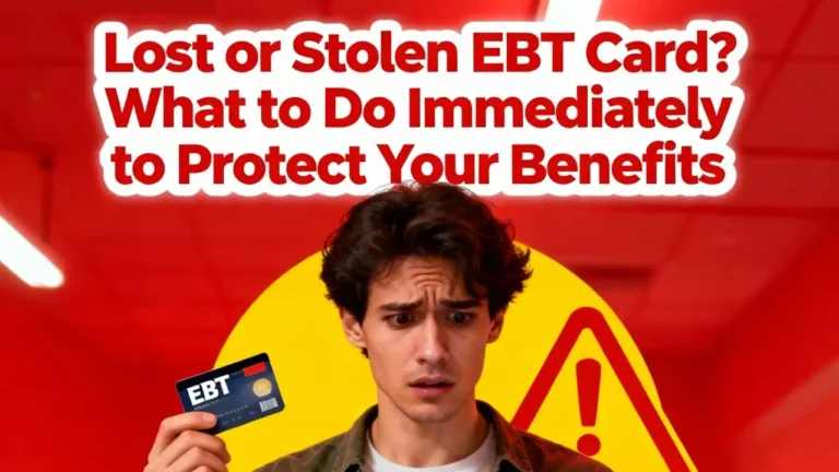 Lost or Stolen EBT Card? What to Do Immediately to Protect Your Benefits