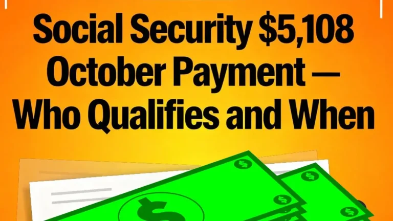 Social Security $5,108 October Payment: Who Qualifies, When You’ll Get It, and What to Expect Next